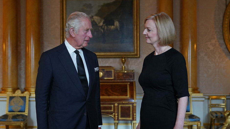 Król Karol III i premierka UK Liz Truss