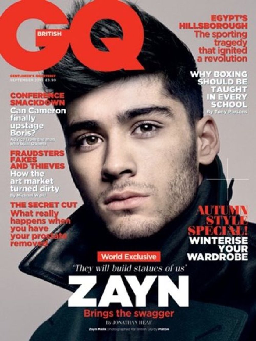 "GQ" wrzesień 2013, na zdjęciu: Zyan Malik