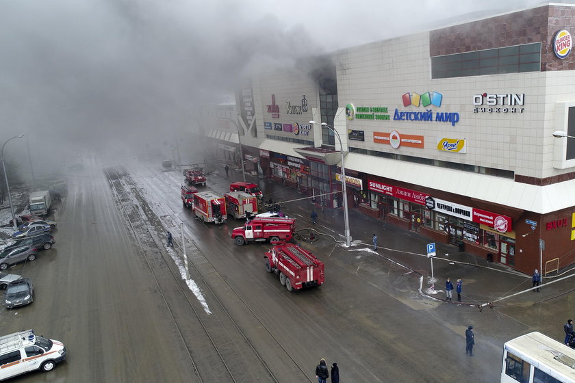Rosja. Pożar w centrum handlowym w Kemerowie