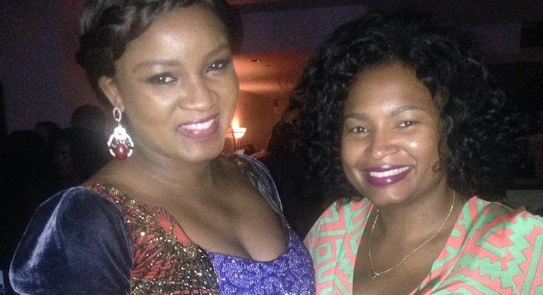 Omotola Jalade Ekeinde and Angela McCrea at the nominees unveil in Los Angeles