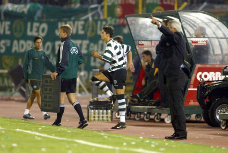 17-year-old Cristiano Ronaldo played two UEFA Cup games for Sporting Lisbon against Partizan Belgrade in 2002