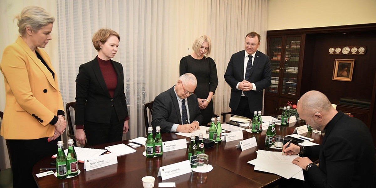Jacek Kurski był jedną z osób towarzyszących prezesowi NBP podczas spotkania z szefem banku centralnego Ukrainy