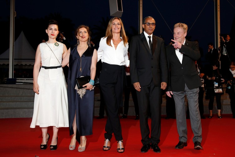 Rebecca Zlotowski, Jonas Hadjithomas, Cecile de France, Abderrahmane Sissako i Daniel Olbrychski na premierze 'Shan He Gu Ren' ('Mountains May Depart')