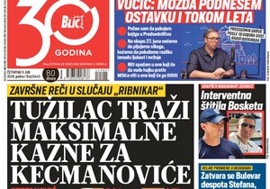 Blic naslovna strana za 11.6.