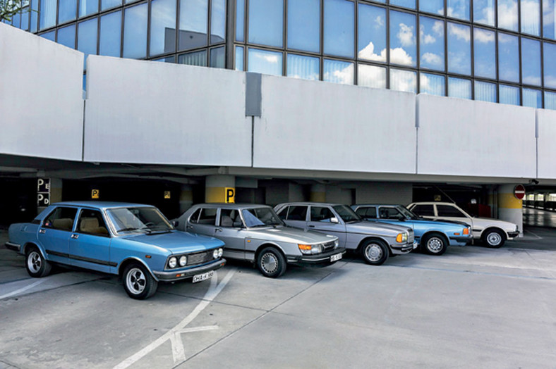 Fiat 132 kontra Mazda 929L, Mercedes 200, Peugeot 505 i
