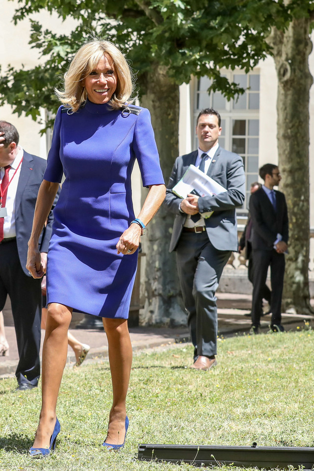 Brigitte Macron znów przykuła uwagę reporterów