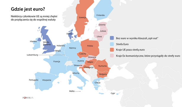 Które państwa przyjęły euro