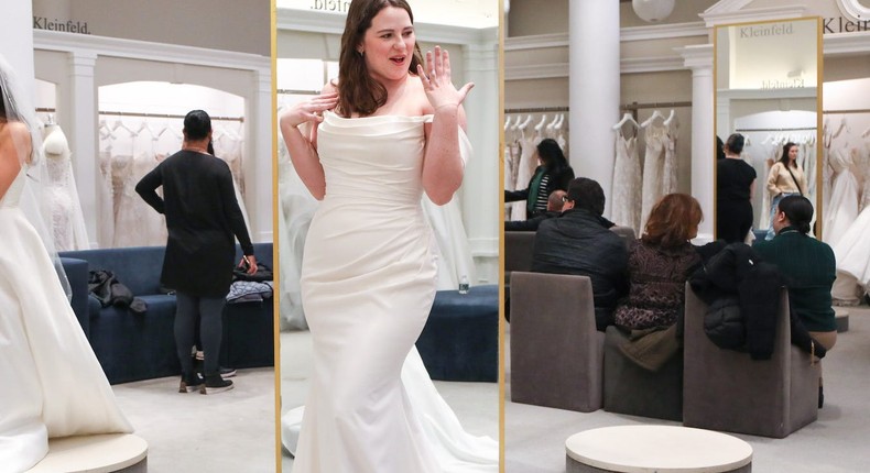 Business Insider reporter Samantha Grindell tried on wedding dresses at Kleinfeld.Crystal Cox/Business Insider