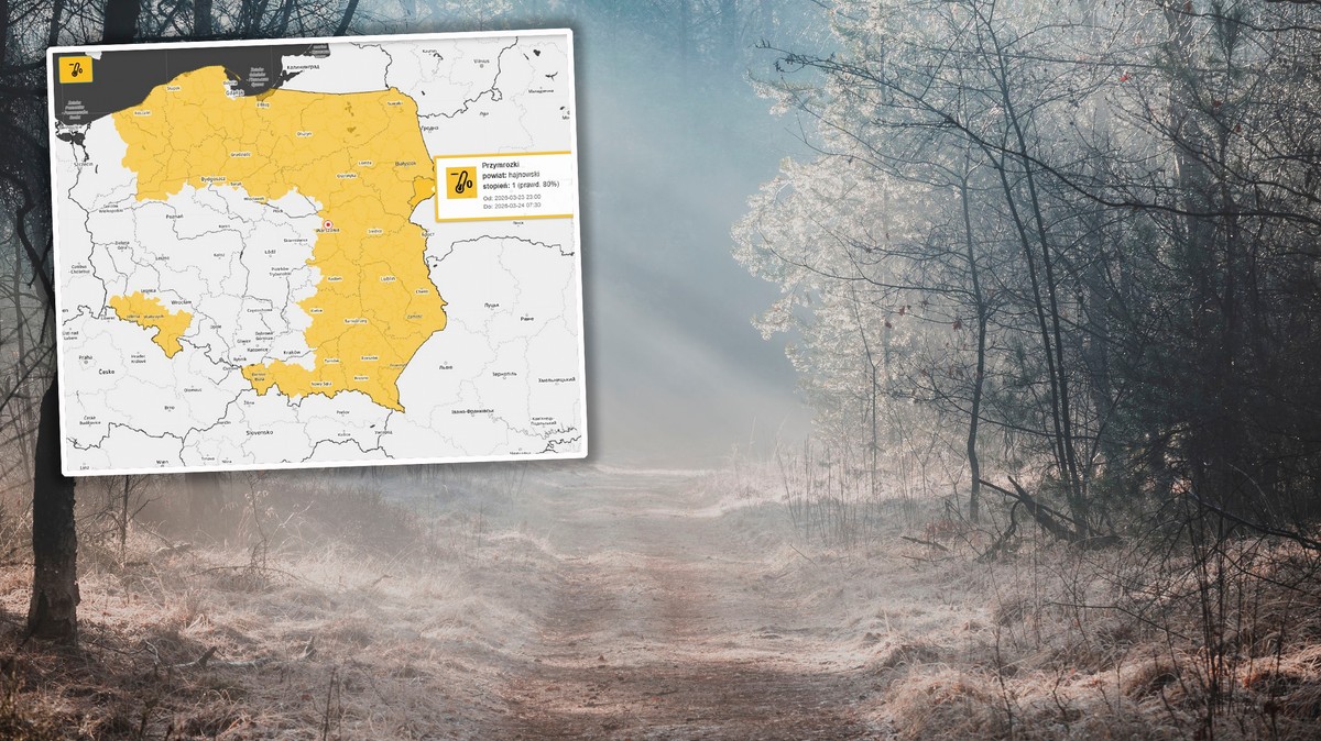 IMGW ostrzega przed mocnymi przymrozkami. Diametralna zmiana temperatury