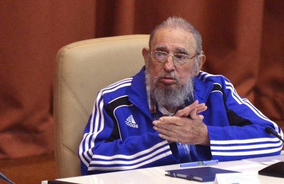 Cuba's former president Fidel Castro attends the closing ceremony of the seventh Cuban Communist Party (PCC) congress in Havana