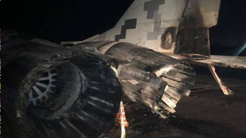 Rozbity samolot wojskowy na Ukrainie