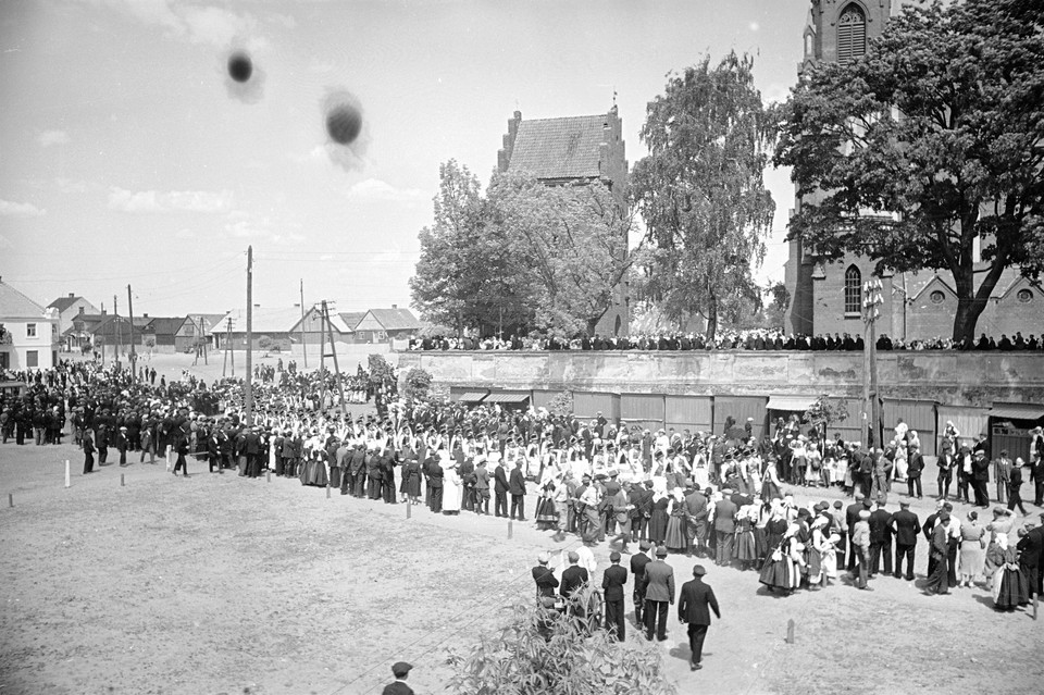 Procesja w Myszyńcu na Kurpiach, 1937 r.