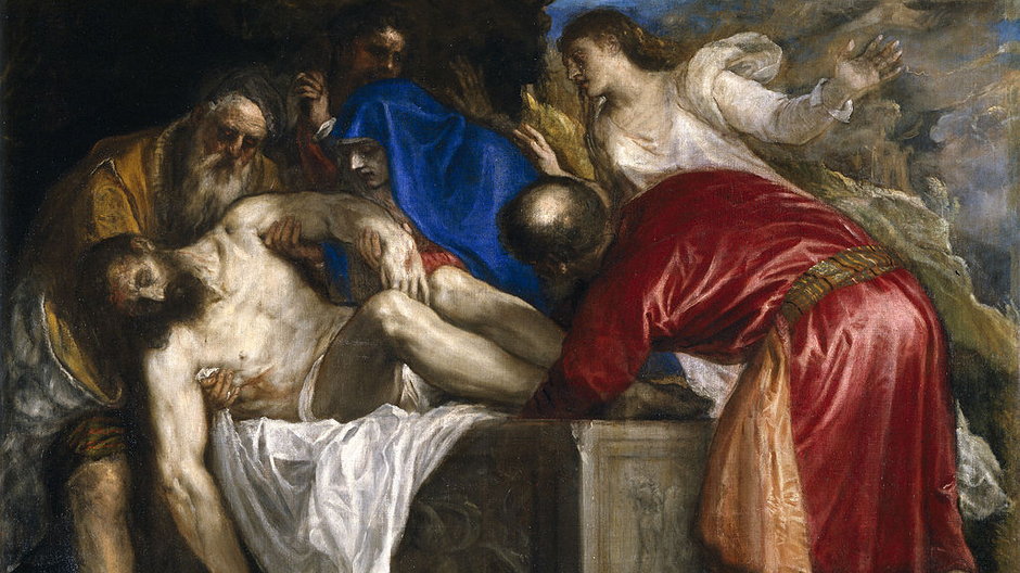 Tycjan, "Złożenie Chrystusa do grobu", XVI w.