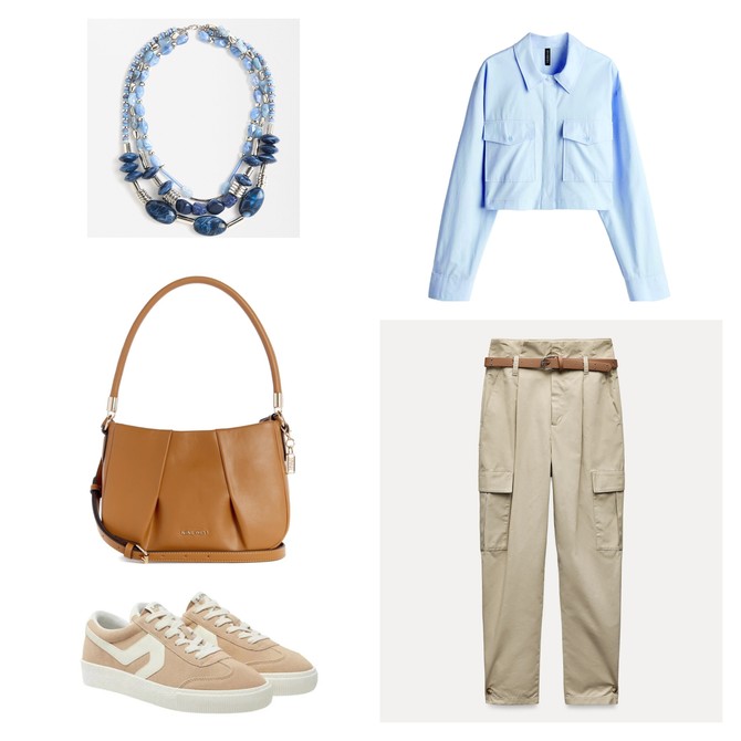 Košulja H&M, pantalone Zara, ogrlica Parfois, tašna Nine West, patike Levis