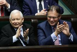 Jarosław Kaczyński i Arkadiusz Mularczyk