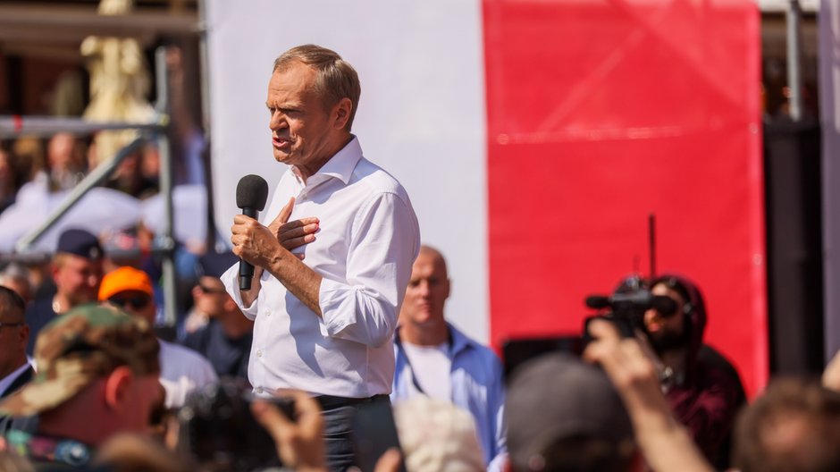 Donald Tusk na marszu 4 czerwca