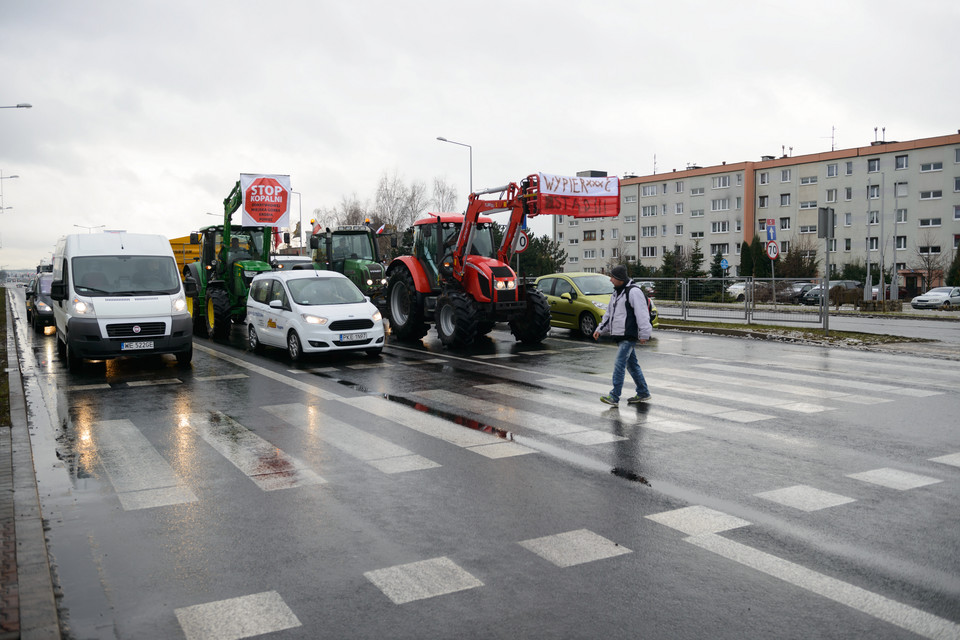 LESZNO PROTEST ROLNIKÓW BLOKADA DK NR 5 (Blokada dk nr 5)