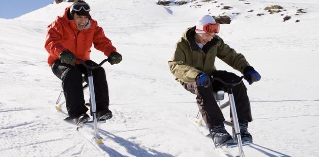 <b>Skibob </b><br/> - w tym sporcie poruszamy się po śniegu w pojeździe, który stanowi połączenie roweru i jednej narty. Jest to prostsze niż na jazda na nartach lub desce snowboardowej, ponieważ łatwiej utrzymujemy równowagę. Pierwsze mistrzostwa Polski w skibobach odbyły się już w 1976r.