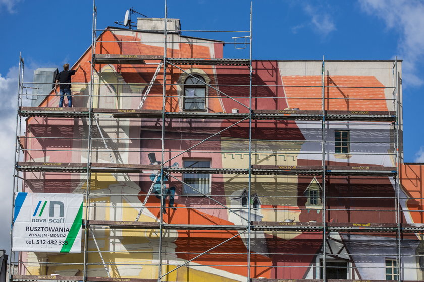 Na poznańskiej Śródce powstaje trójwymiarowy mural