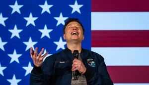 SpaceX and Tesla founder Elon Musk speaks during an America PAC town hall on Oct. 26 in Lancaster, Pennsylvania.