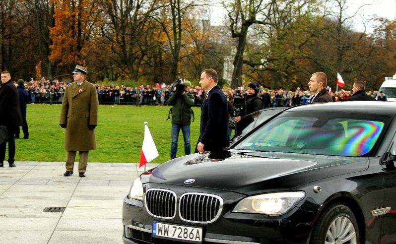 Prezydent Andrzej Duda i BMW 760Li High Security