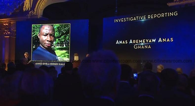 Anas dedicates award to slain journalist Hussein-Suale