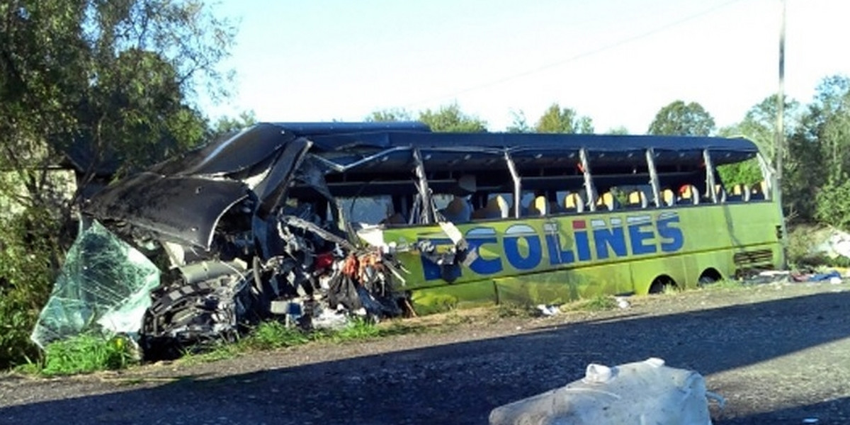 wypadek autokarów pod Pskowem w Rosji