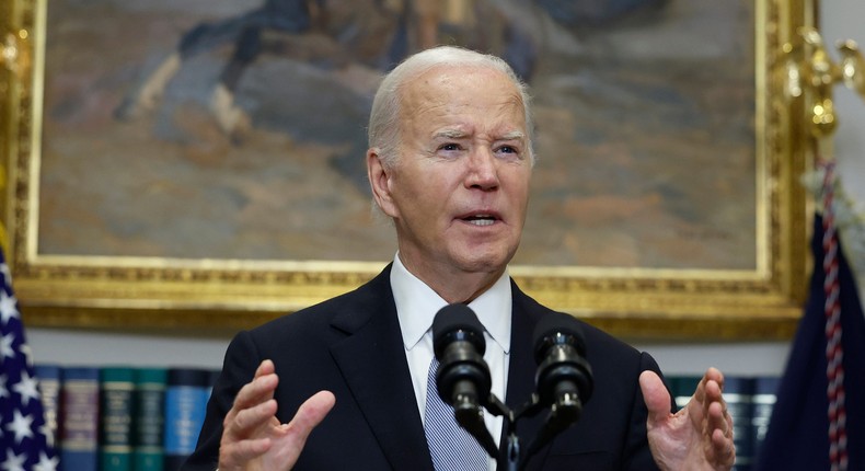 President Joe Biden made a plea for unity after former President Donald Trump was wounded at a Pennsylvania campaign rally.Kevin Dietsch/Getty Images