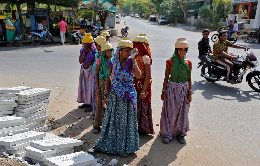 Mieszkanki indyjskiego miasta Ahmedabad