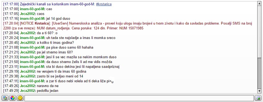 Dopisivanje s pedofilima