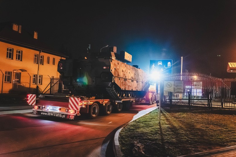 Borsuk w bazie 15. Giżyckiej Brygady Zmechanizowanej im. Zawiszy Czarnego