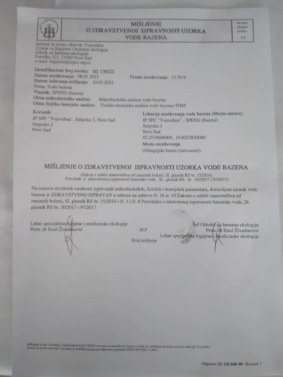 Provera kvaliteta vode