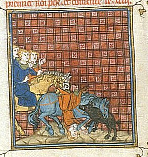Filip, brat Ludwika VII, spadający z konia