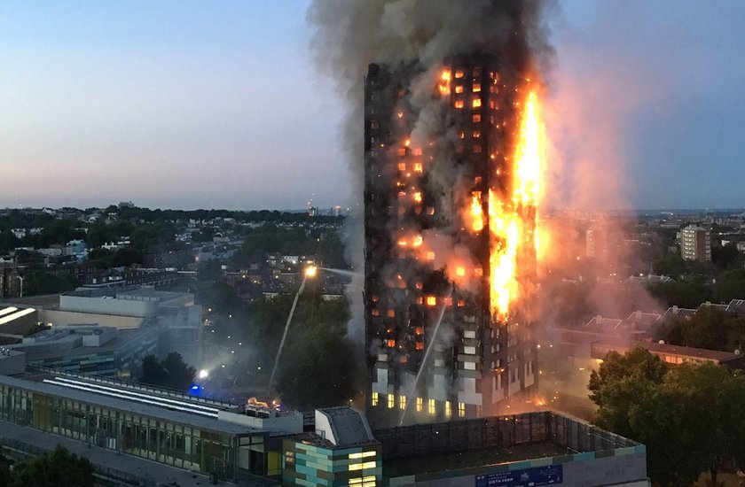 Spłonął apartamentowiec. "Ludzie skakali z okien, to było piekło"