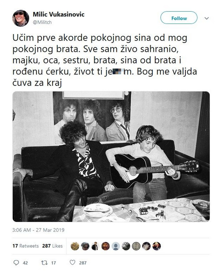 "SVE SAM ŽIVO SAHRANIO" Milić Vukašinović podelio potresnu fotografiju i tužnu poruku zbog smrti bratanca