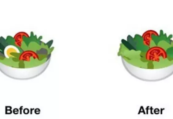 Google usuwa jajko z emoji sałatki, by nie obrażać wegan