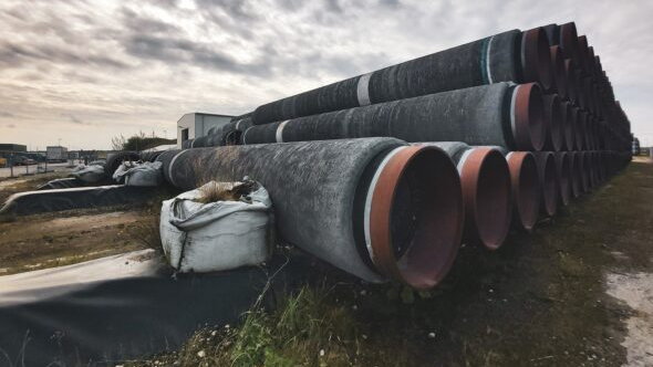 Rury Nord Stream 2 w Mukran. Fot. Agata Skrzypczyk