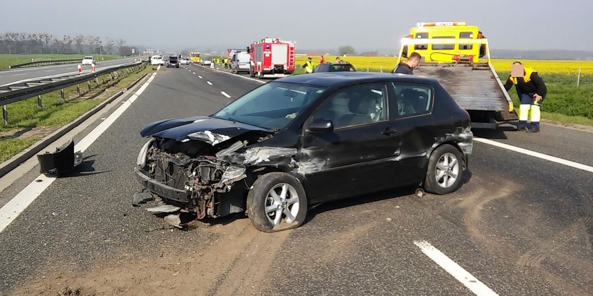 Wypadek na A4. Autostrada zablokowana