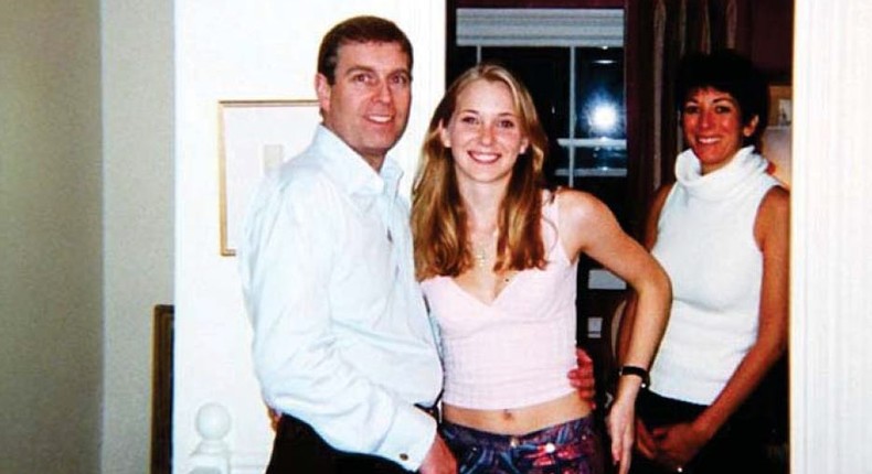 Prince Andrew and Virginia Giuffre, then known as Virginia Roberts, along with Ghislaine Maxwell. This photo was included in an affidavit where Giuffre claimed Prince Andrew directed her to have sex with him.Florida Southern District Court