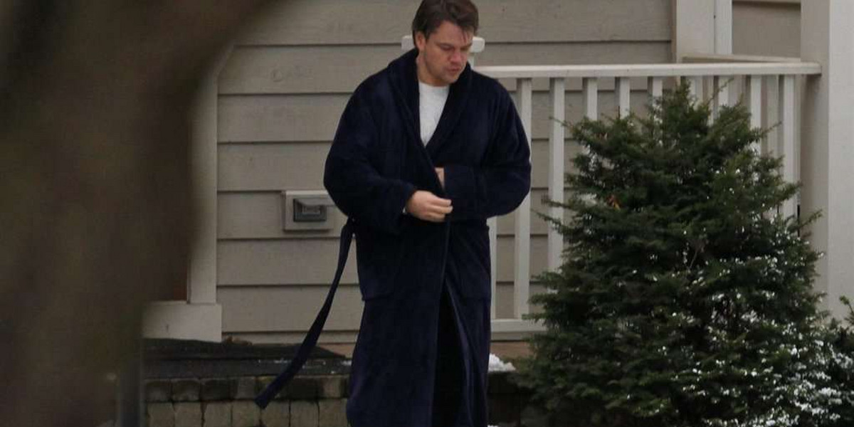 Matt Damon chodził w szlafroku po osiedlu