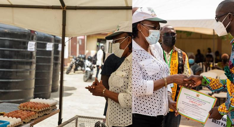 Overall Best Farmer in Accra Metropolis honoured with polytank, fertilizers, insecticides, seeds