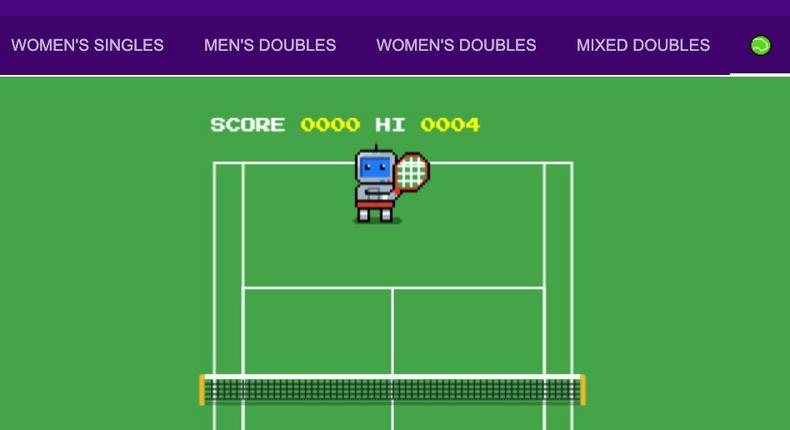 Google Wimbledon Game