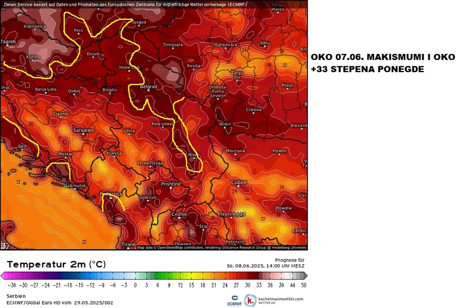 Sledećeg vikenda Čubrilo očekuje da bude preko 33 stepeni