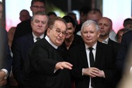 Ojciec Tadeusz Rydzyk, Jarosław Kaczyński, Piotr Gliński i Mateusz Morawiecki