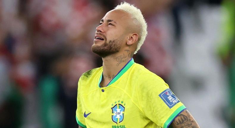 Neymar en larmes après l'élimination du Brésil de la Coupe du monde par la Croatie