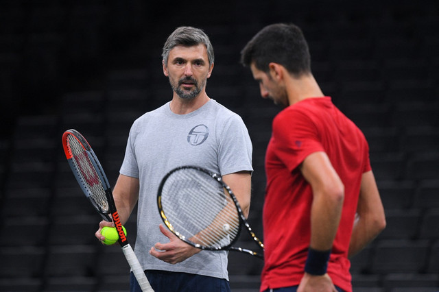 Goran Ivanišević and Novak Đoković