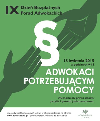 Dzień Bezpłatnych Porad Adwokackich. W akcji pro bono bierze udział ok. 600 adwokatów