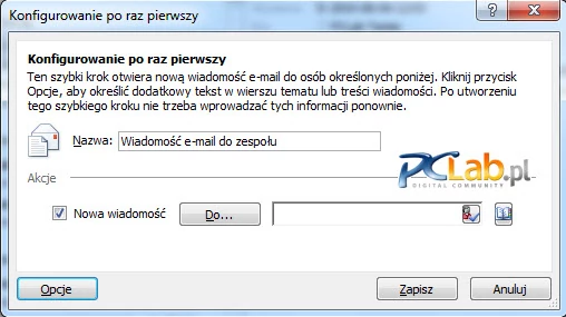 MS Outlook 2010 – opcje konfiguracyjne „szybkiego kroku”