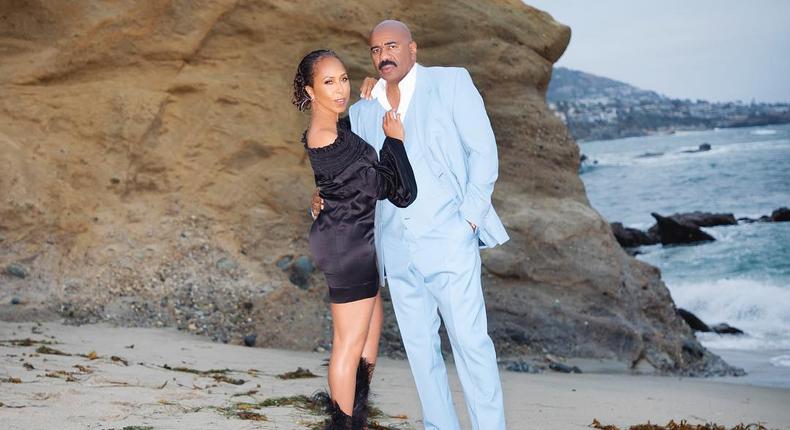 Steve Harvey slams reports that his wife Marjorie Harvey cheated on him.