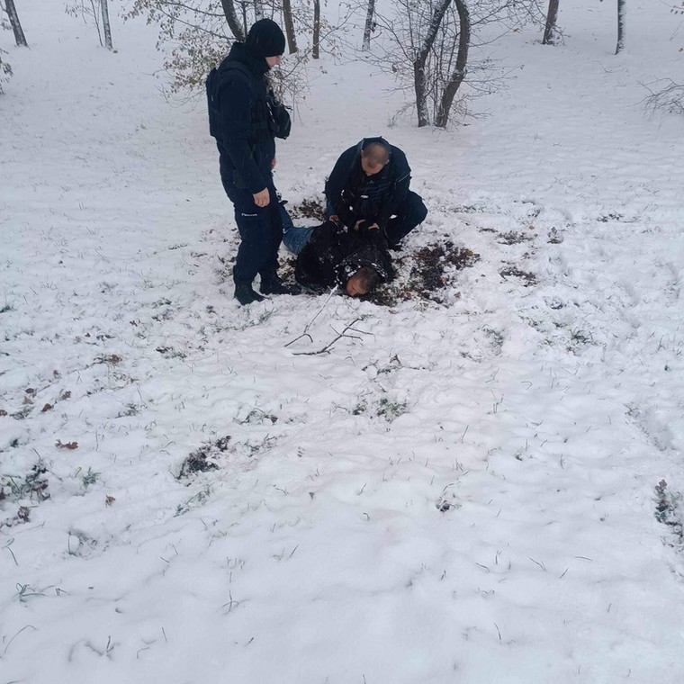 Zatrzymanie podejrzanego o postrzelenie policjantów